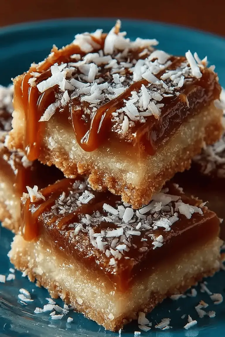 Caramel Coconut Bars Delight