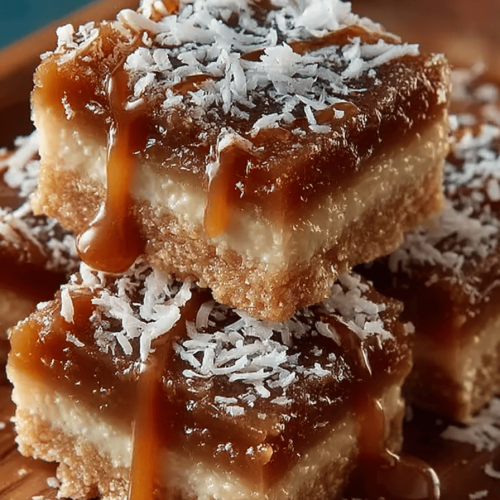 Caramel Coconut Bars Delight