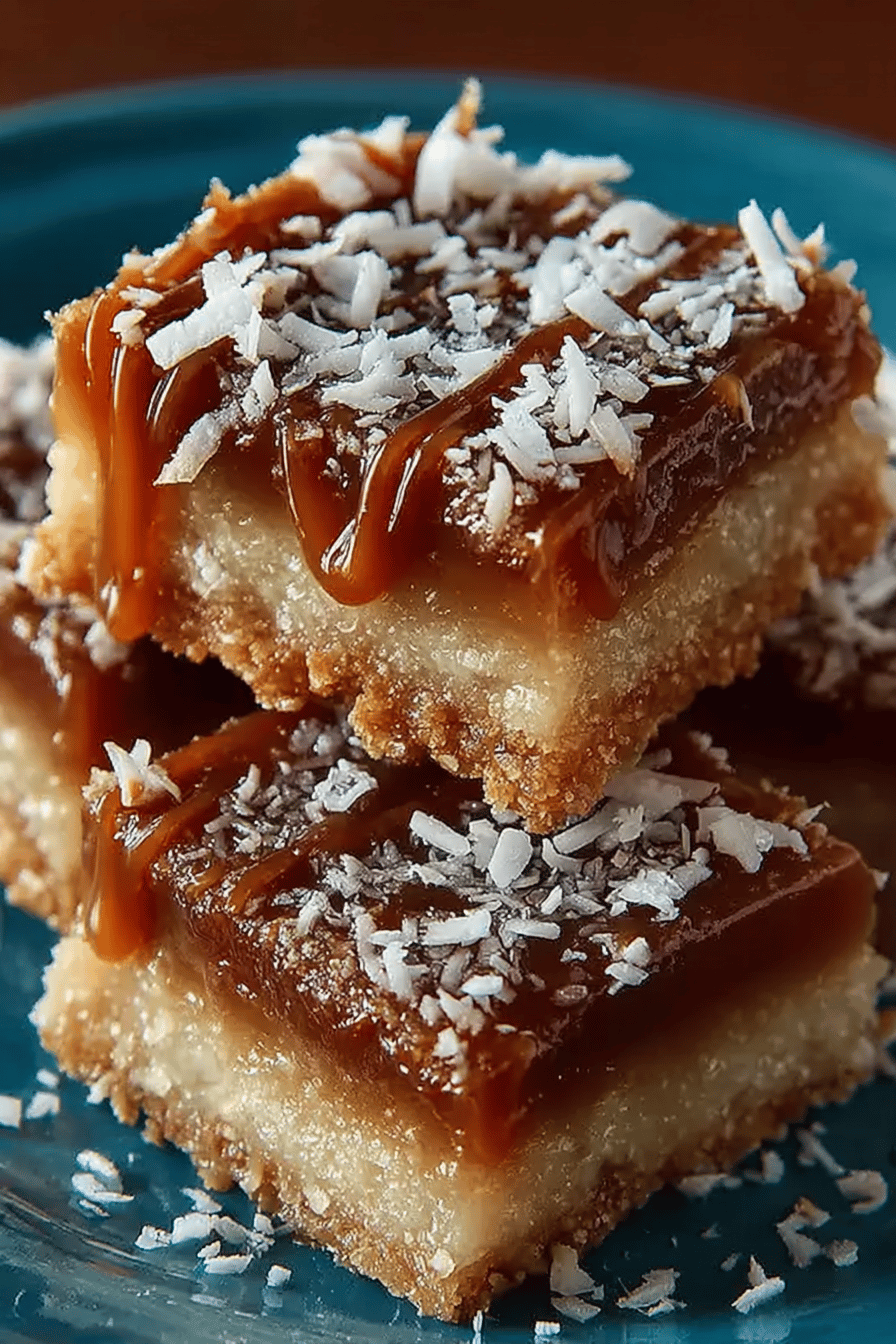 Caramel Coconut Bars Delight
