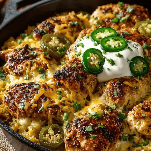 Cheesy Jalapeno Chicken Skillet