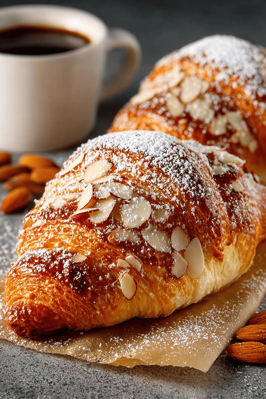 Chewy Almond Croissants