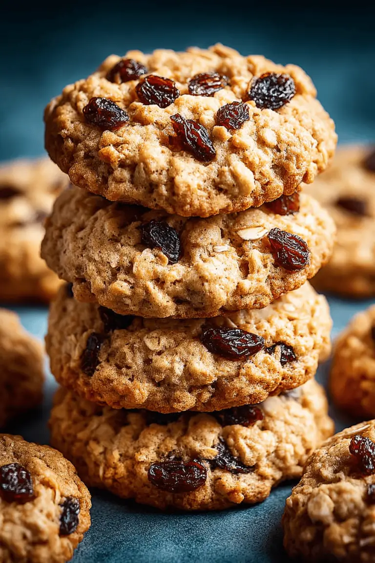 Chewy Oatmeal Raisin Cookies