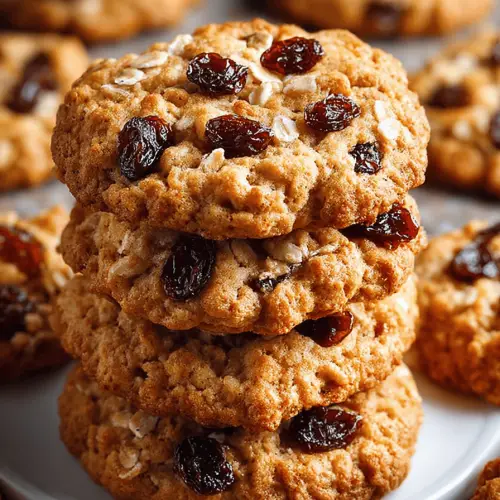 Chewy Oatmeal Raisin Cookies