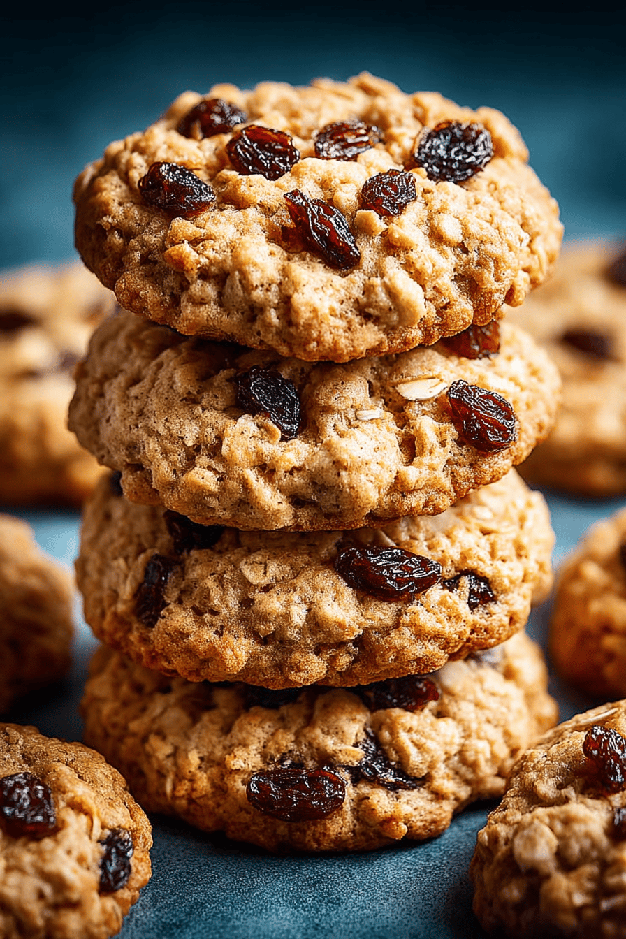 Chewy Oatmeal Raisin Cookies