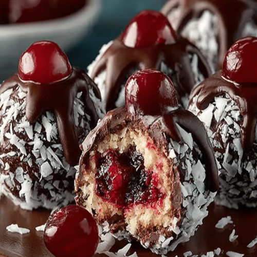 Chocolate Cherry Coconut Truffle Delights