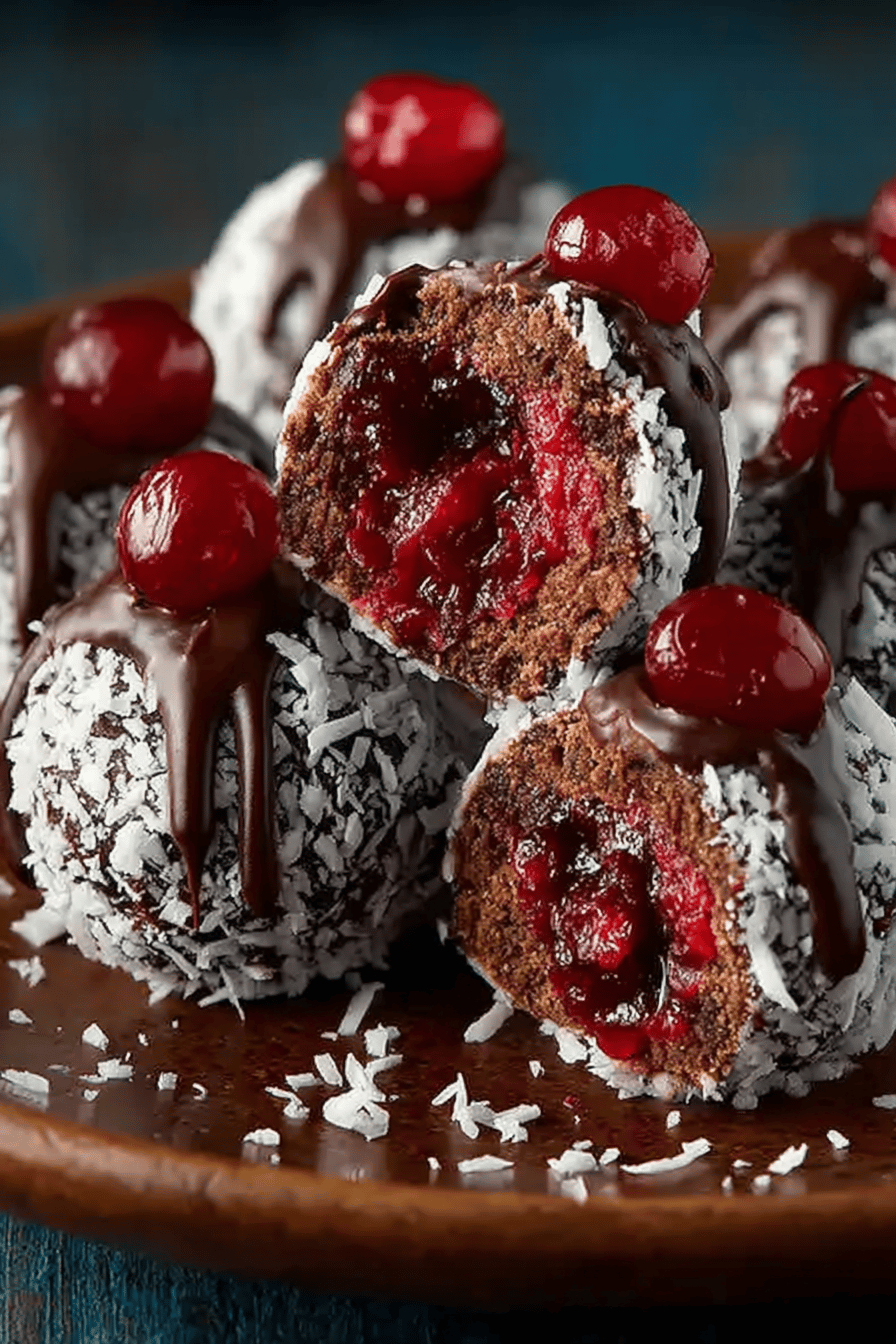 Chocolate Cherry Coconut Truffle Delights