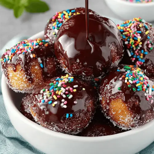 Chocolate Glazed Donut Holes