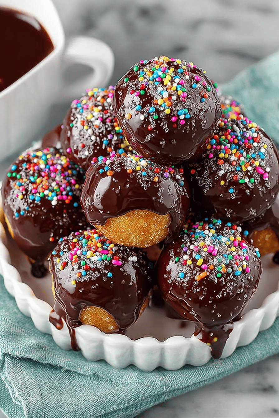 Chocolate Glazed Donut Holes