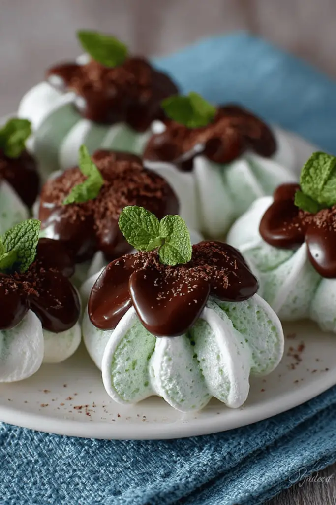 Chocolate Mint Meringues