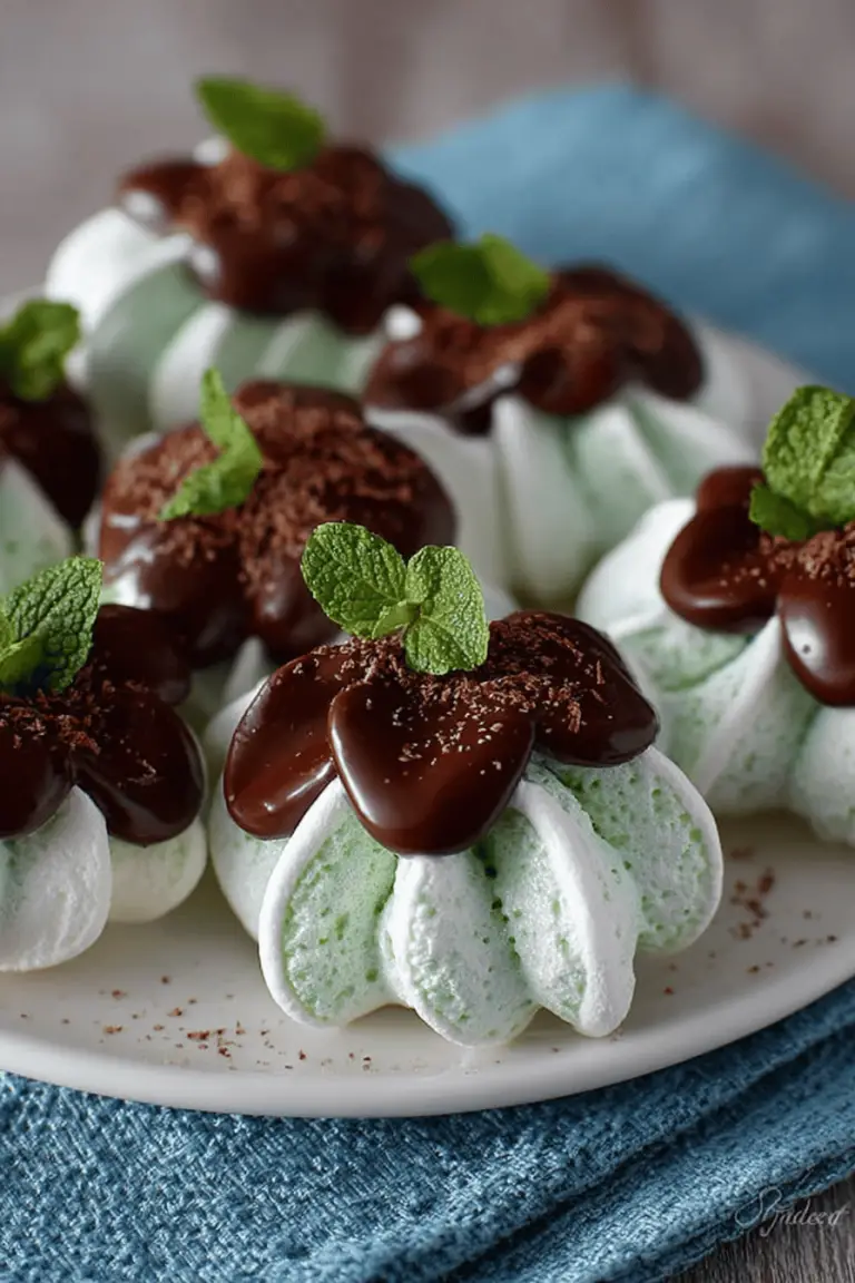 Chocolate Mint Meringues