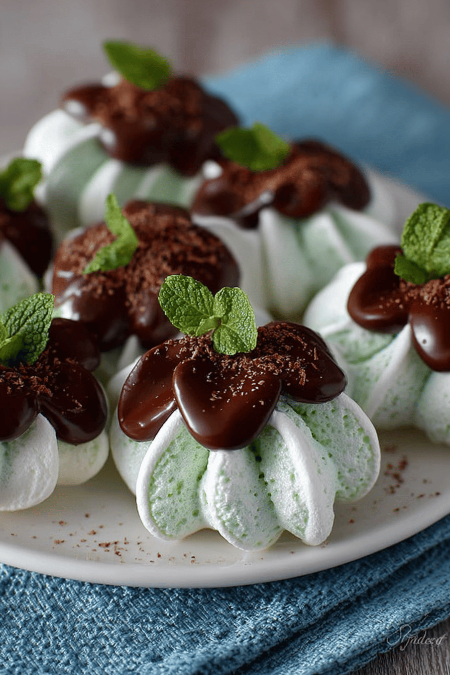 Chocolate Mint Meringues