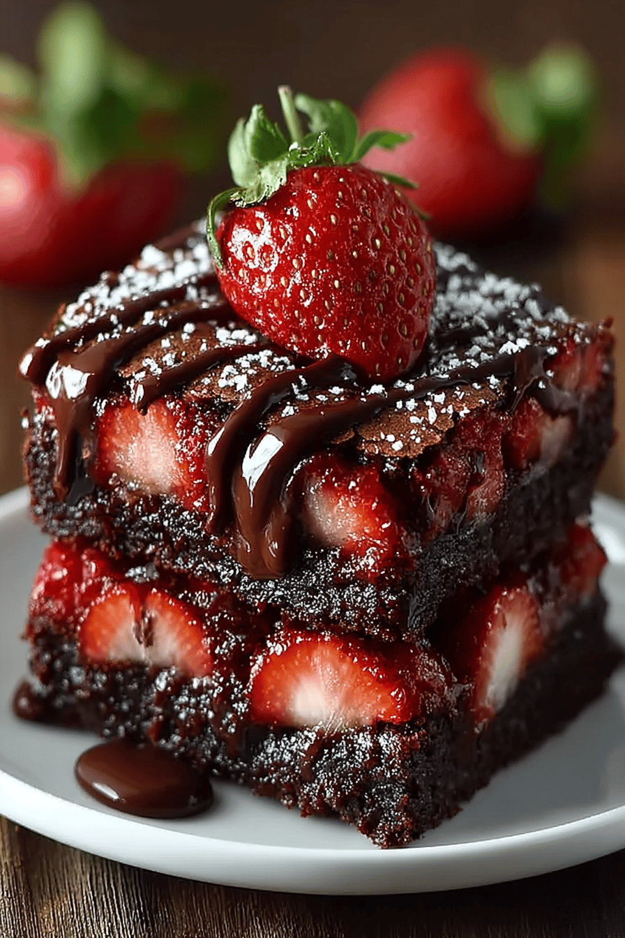 Chocolate Strawberry Brownies