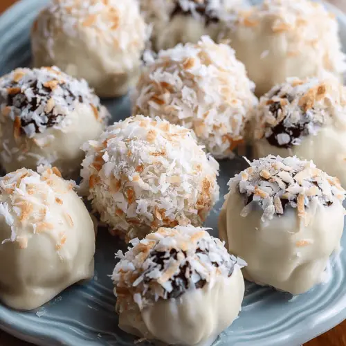Coconut Dark Chocolate Truffles