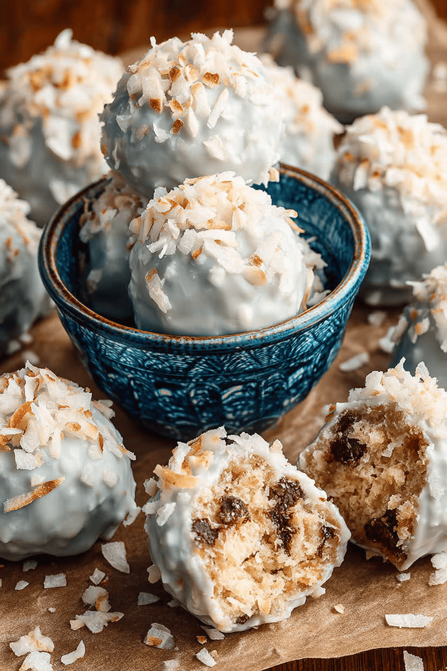 Coconut Dark Chocolate Truffles