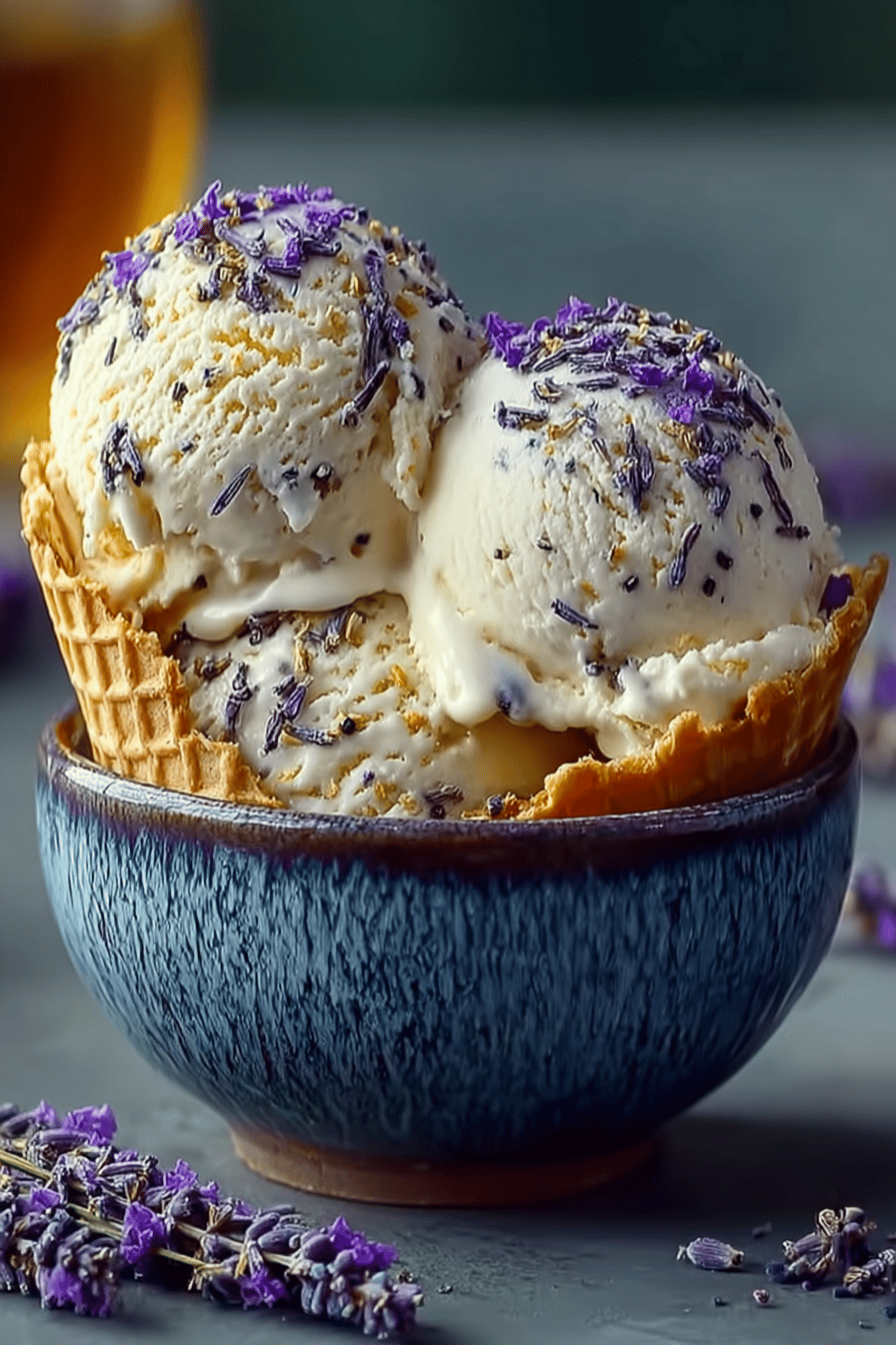 Creamy Honey Lavender Ice Cream Delights