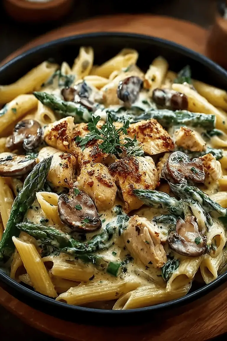 Creamy Mushroom Chicken Penne