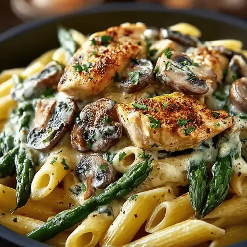 Creamy Mushroom Chicken Penne