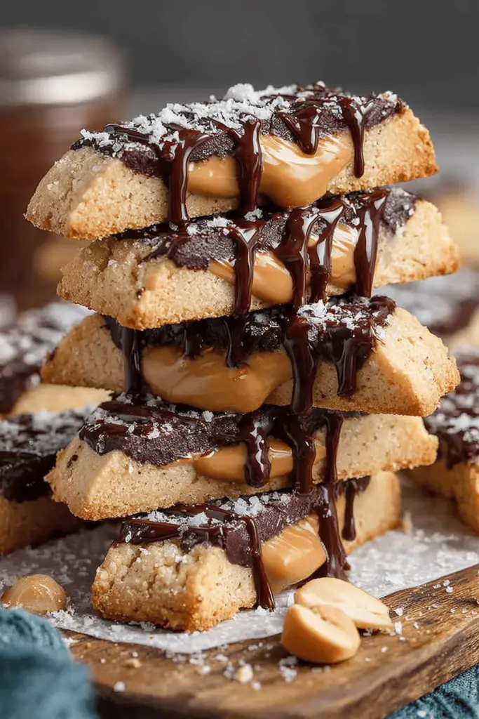 Dark Chocolate Peanut Butter Shortbread