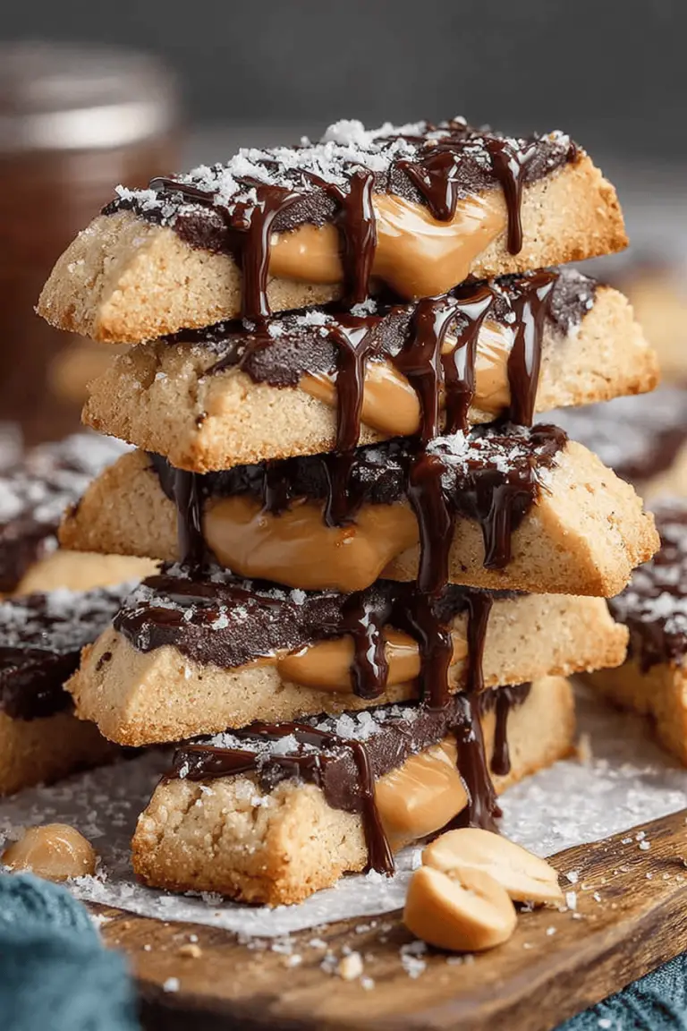 Dark Chocolate Peanut Butter Shortbread