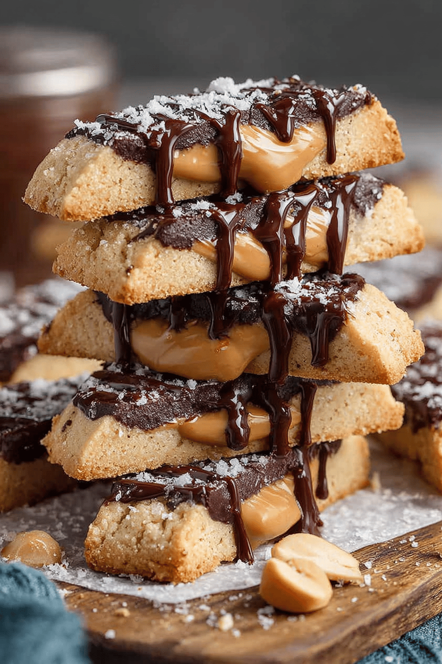 Dark Chocolate Peanut Butter Shortbread