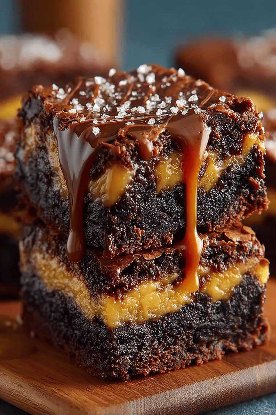 Decadent Caramel Swirl Brownies