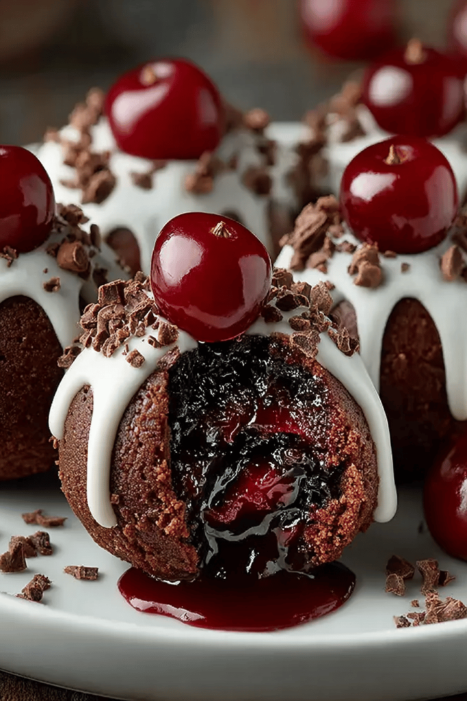 Delicious Cherry Brownie Bombs