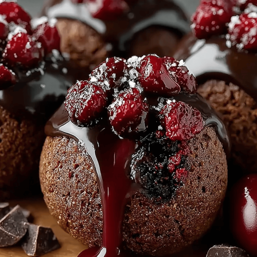 Delicious Cherry Brownie Bombs