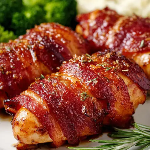 Delish Air Fryer Bacon Wrapped Chicken Breast