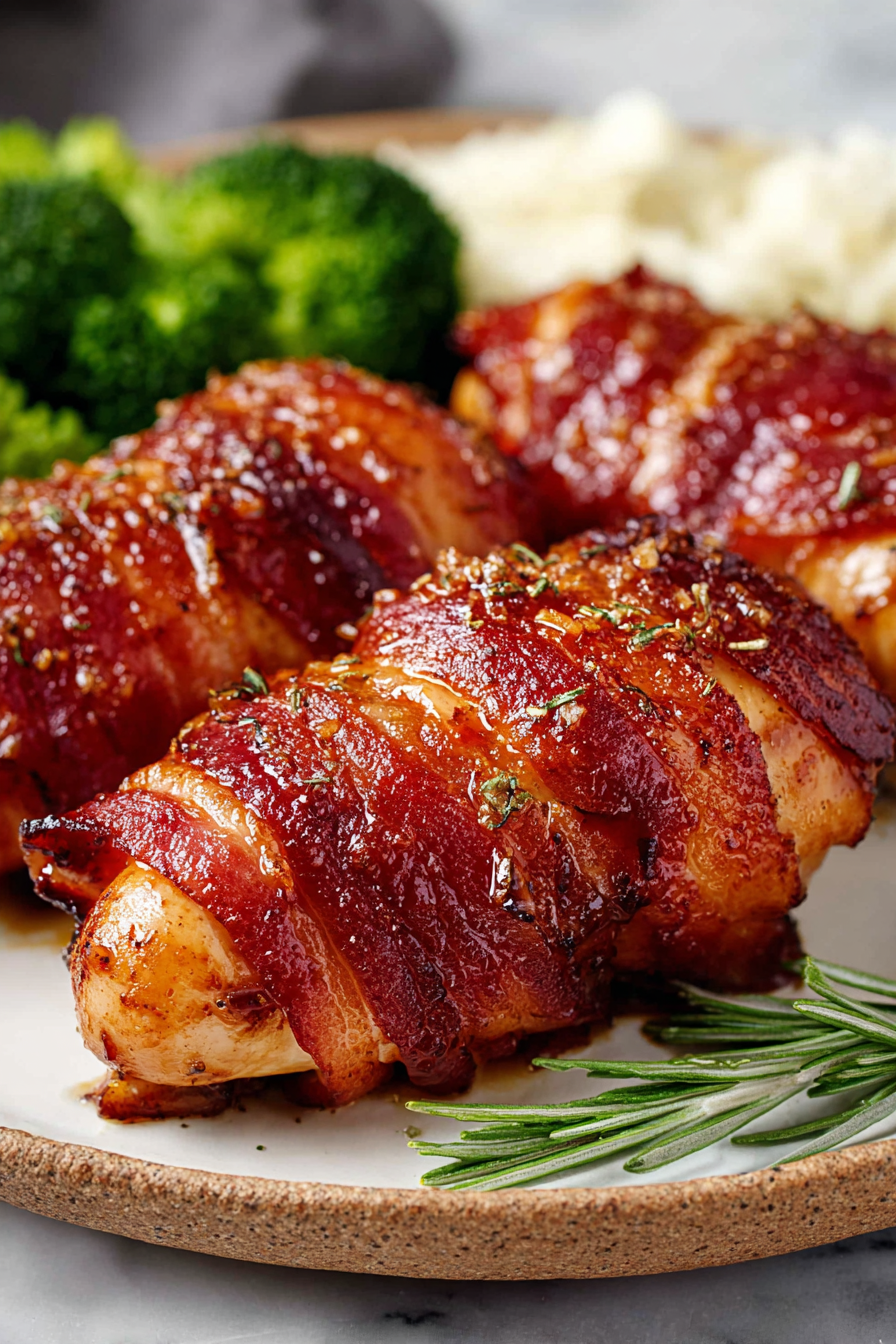 Delish Air Fryer Bacon Wrapped Chicken Breast