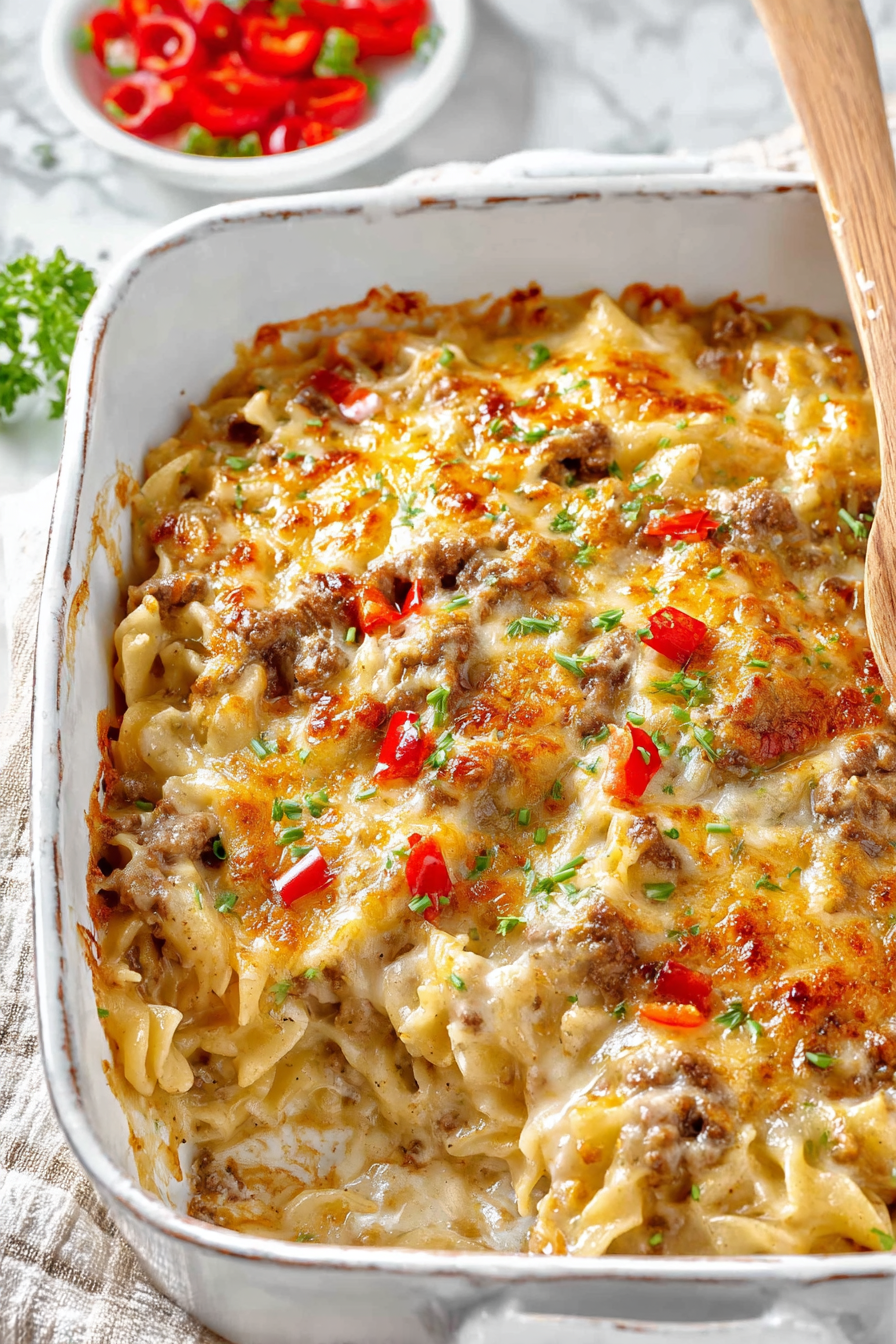 Delish Beef Noodle Casserole