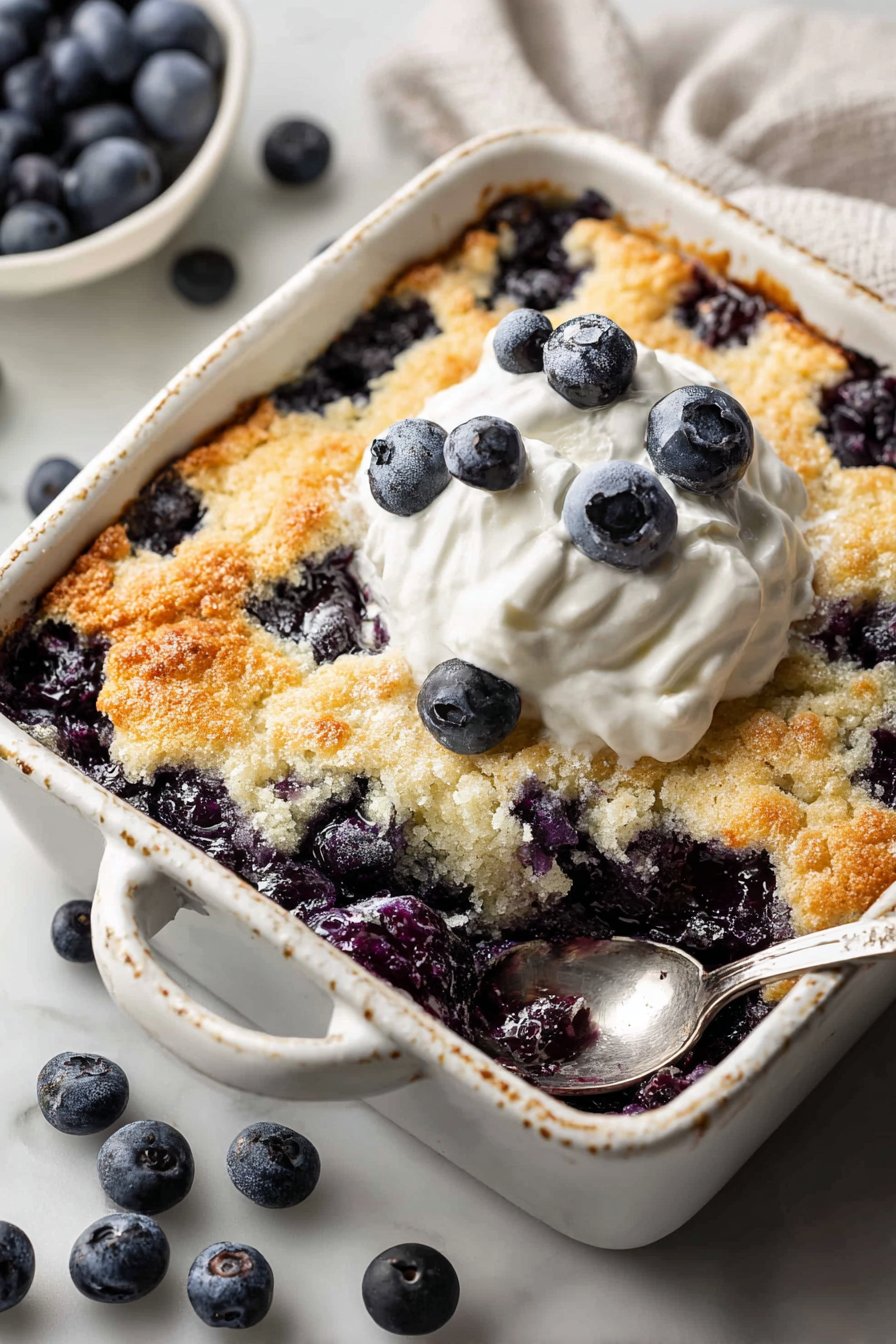 Delish Blueberry Cobbler with Bisquick