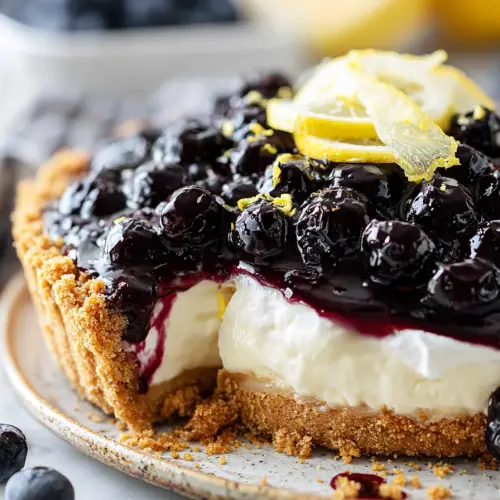 Delish Blueberry Lemon Cream Pie