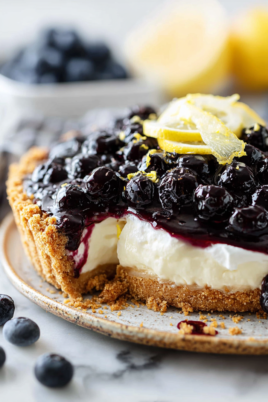Delish Blueberry Lemon Cream Pie
