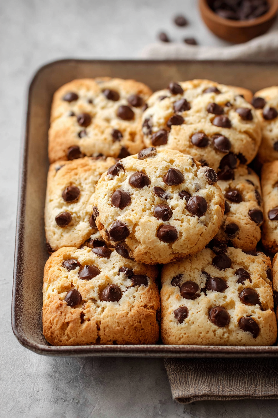 Delish Chocolate Chip Butter Swim Biscuits