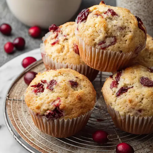 Delish Cranberry Banana Muffins