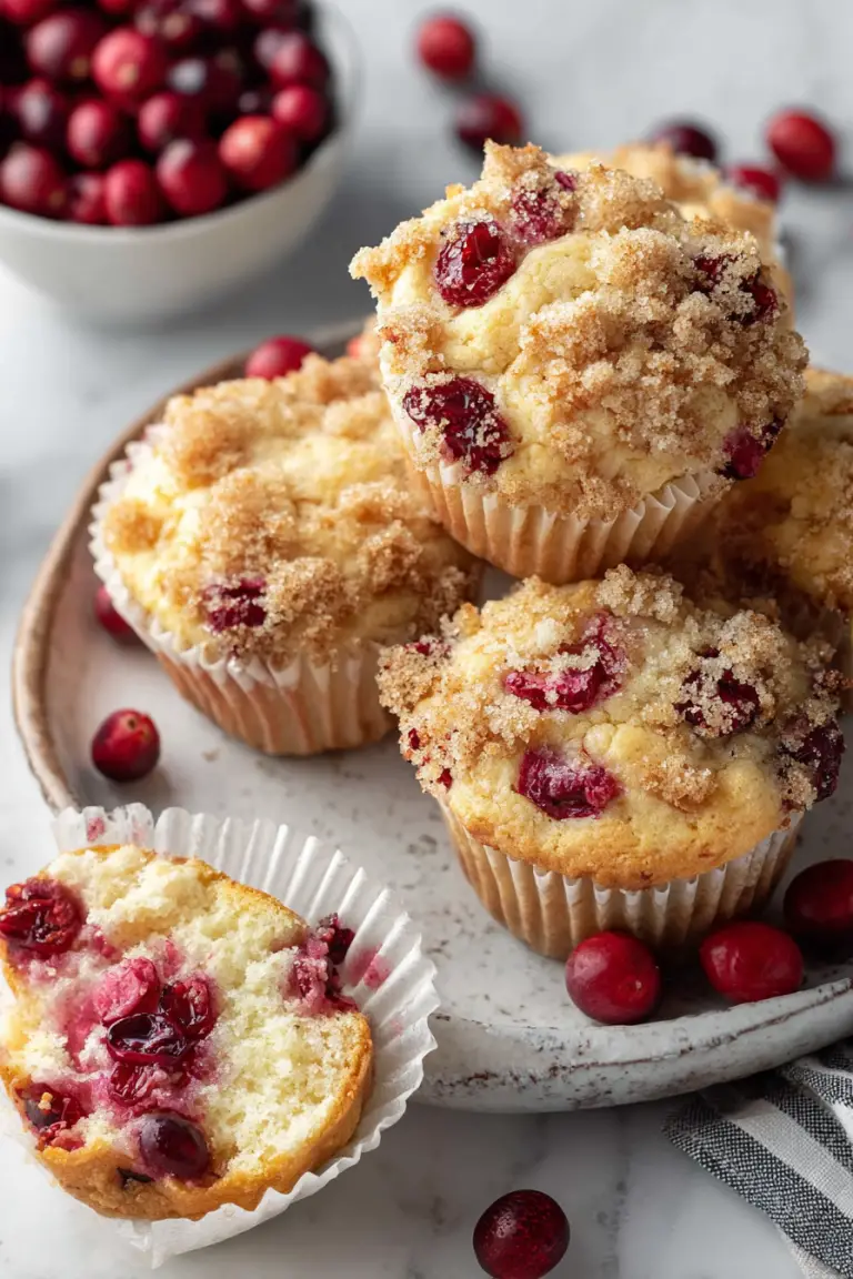 Delish Cranberry Cream Cheese Muffins