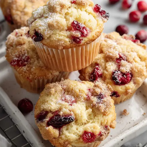Delish Cranberry Cream Cheese Muffins
