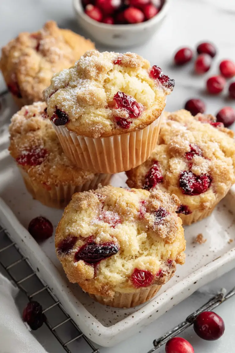 Delish Cranberry Cream Cheese Muffins