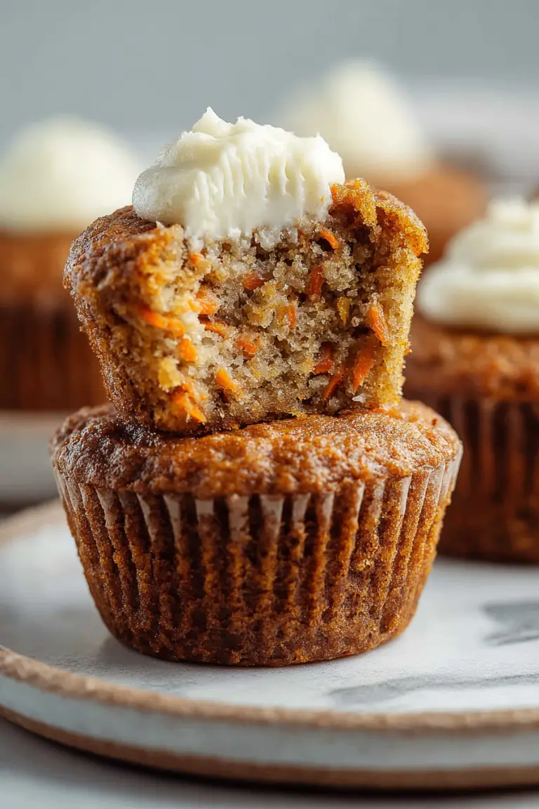 Delish Cream Cheese Carrot Cupcakes