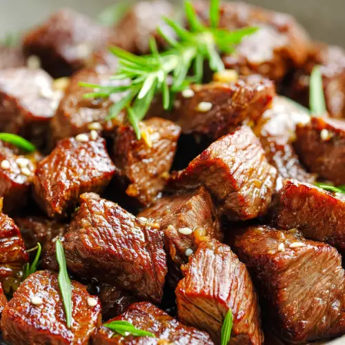 Delish Honey Garlic Steak Bites