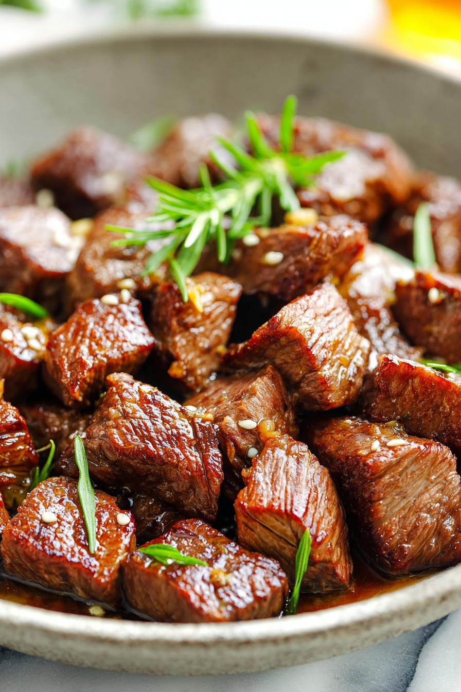 Delish Honey Garlic Steak Bites