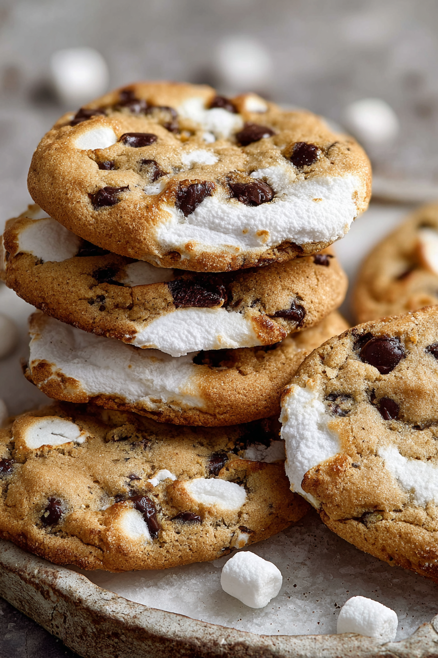 Delish Marshmallow Chocolate Chip Cookies