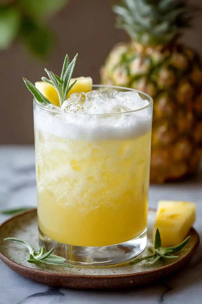 Delish Pineapple Bourbon Fizz