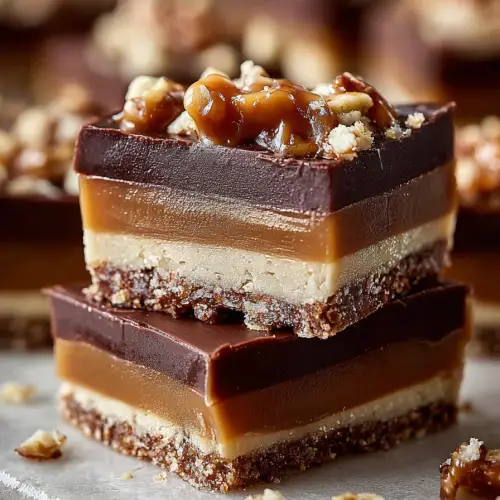 Delish Salted Caramel Fudge Bars