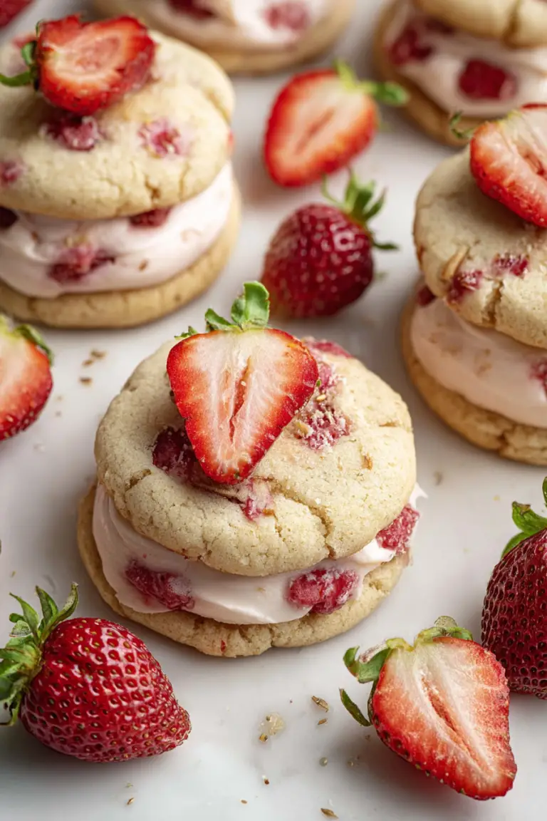 Delish Strawberry Banana Cheesecake Cookies
