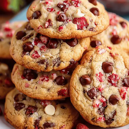 Delish Strawberry Chip Cookies