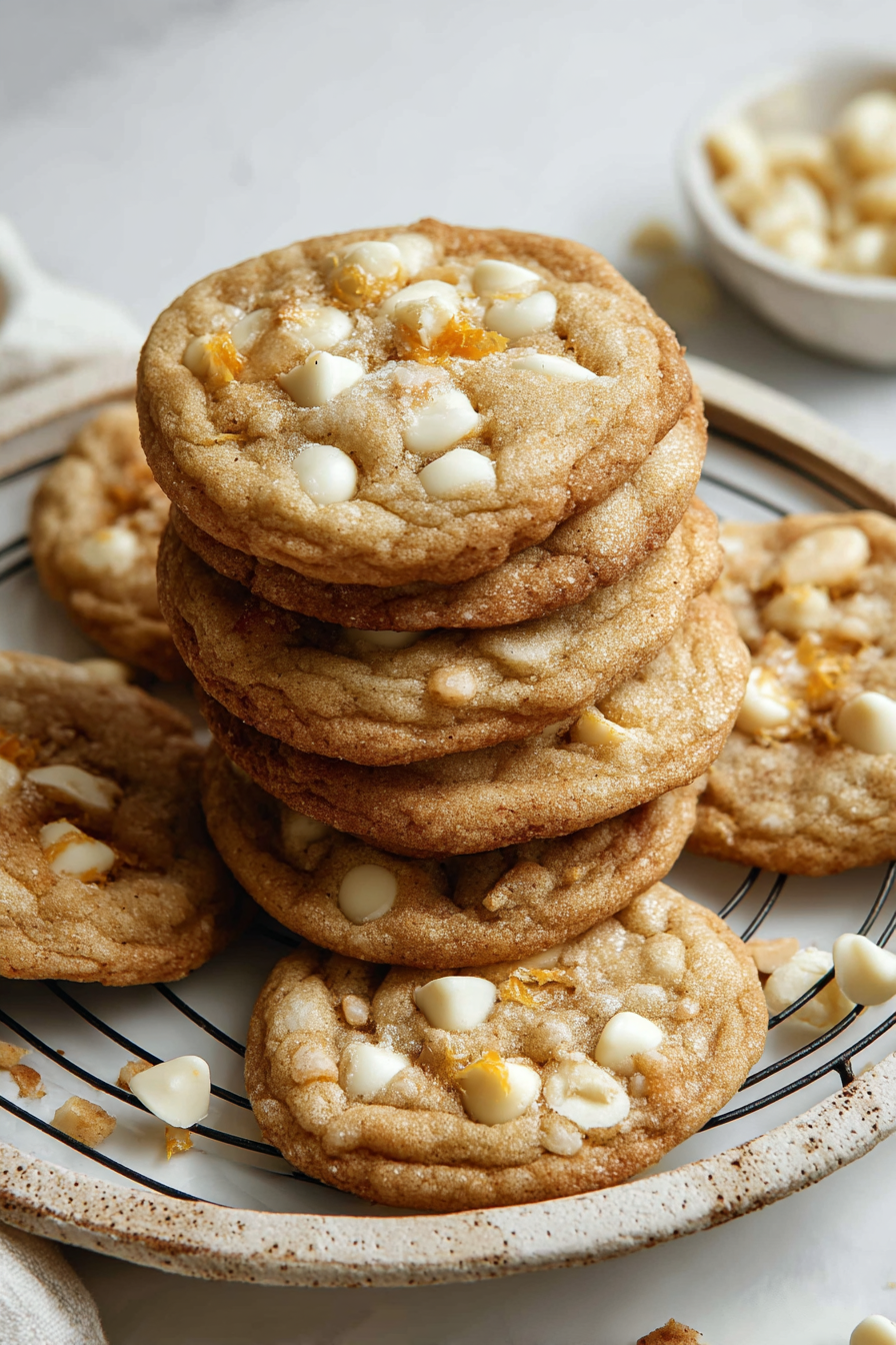Delish White Chocolate Orange Cookies