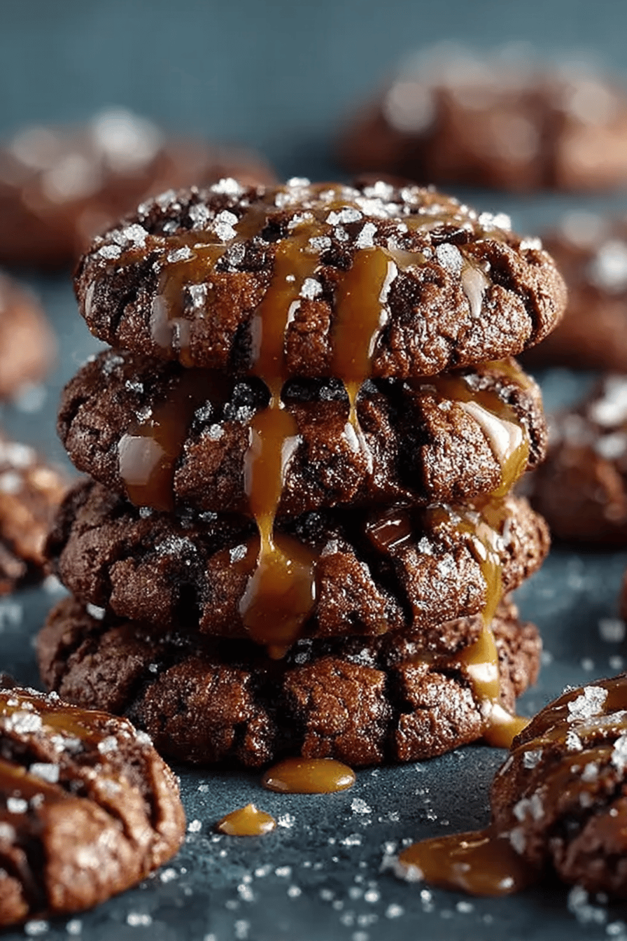 Double Chocolate Salted Caramel Cookies Made Easy