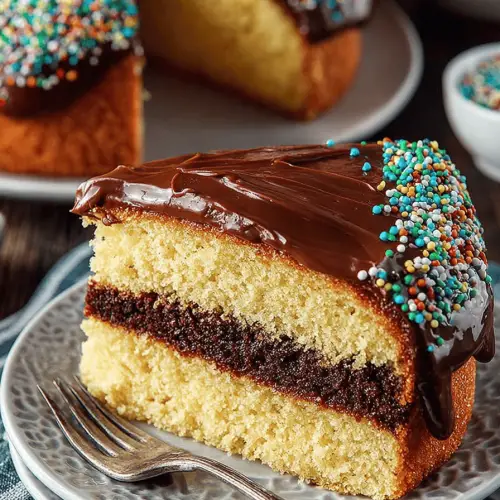 Double Fudge Yellow Cake