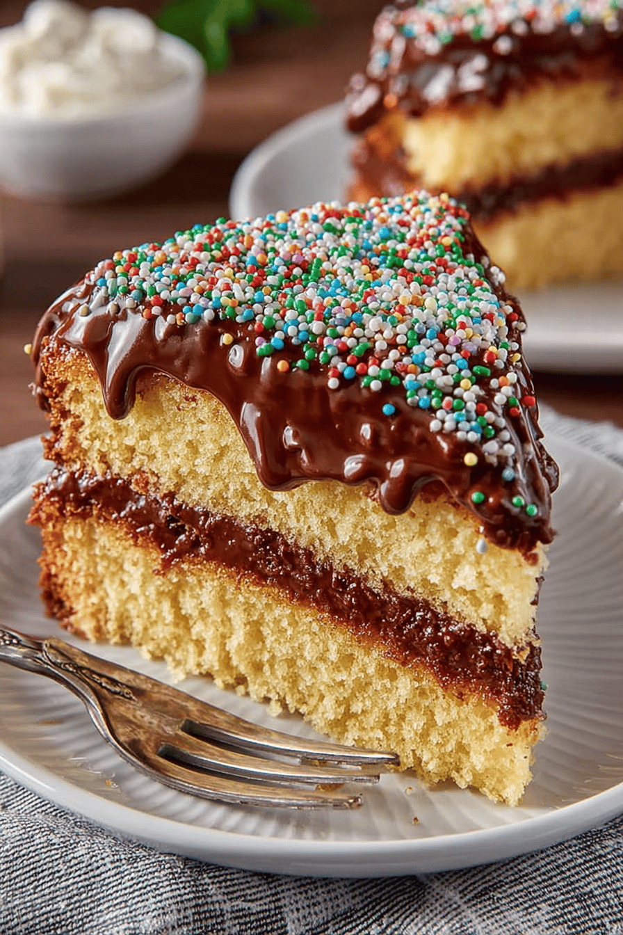 Double Fudge Yellow Cake